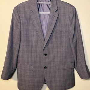 Banana Republic Men's Snappy Plaid Gray Blazer